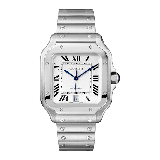 Cartier Santos White Dial Large Model
